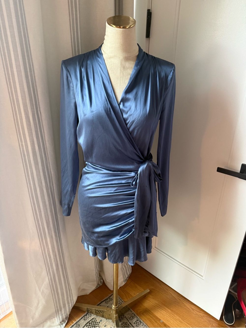Veronica Beard Silk Agatha Wrap Effect Dress